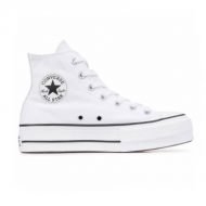 Converse all star plataforma altas blancas linea negra
